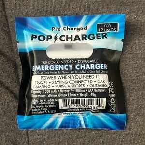 Pop Charger Emergency Charger for iPhone